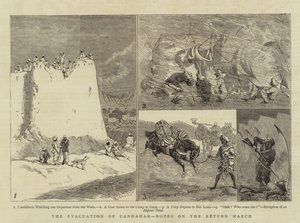 カンダハールの避難、帰国行進記 作： Alfred Chantrey Corbould